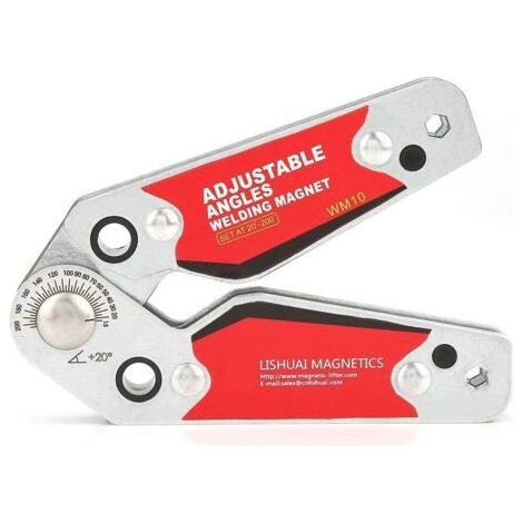 Support de Soudage Magnétique, angles Réglables de 20 ° à 200 °, aimants de Soudage Positionneur de Recherche de Pince D'angle avec Clé Hexagonale,
