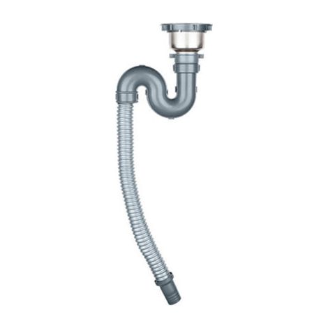 DEESSE SHOP-Siphon universel Siphon anti-odeurs Sifon - Avec 1 jeu de joints et un manchon en caoutchouc - Siphon tubulaire (1/5)