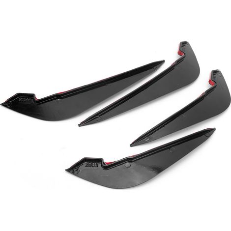 Frontstoßstangenspoilerlippe (Canard-Finne) für Audi A4 B9 2020–2021, schwarzes Autozubehör, Sport-Zierleisten-Set (1/5)