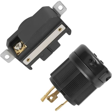 Prise verrouillable NEMA L6-30P L6-30R 30A 250V connecteur électrique 3 broches mâle et femelle (1/5)