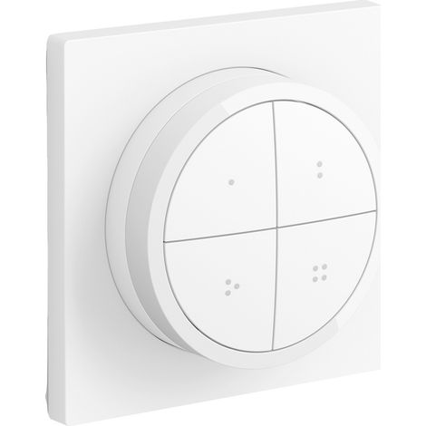 Philips Hue - Smarter Lichtschalter, mit Dimmer, drehbar, weiß 929003500101