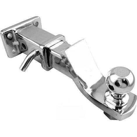 Boule De Remorquage Chromée De 2 Pouces, Support De Boule De Langue, Broche De Récepteur D'attelage, Pièces De Remorque De Camion RV, Accessoires De Camping-car De Voiture, Caravanes(With 50mm ball) (1/5)