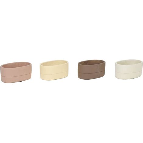 TrAdE Shop Traesio - Vaso Per Fiori Portapianta In Cemento Fioriera Ovale In 4 Colori Decorativo 210613 -