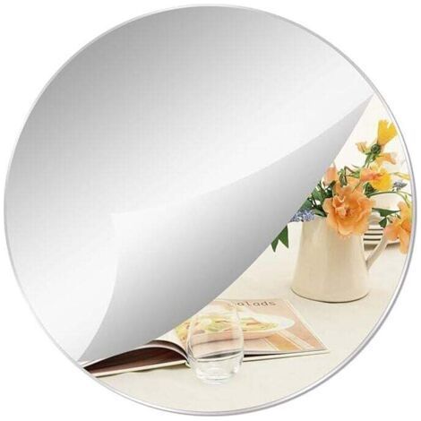 Acrylic Round Mirrors Non Glass Round Mirror Plate Self Adhesive Round Mirror Wall Stickers for Home Living Room Bedroom Decor Thickness 2.5mm (30 30cm) (1/4)