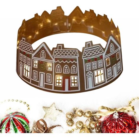 JSSEVN - LED-beleuchtete Weihnachtsbaumdecke – Baumdecke, Baumschmuck, Christbaumkragen (1/5)
