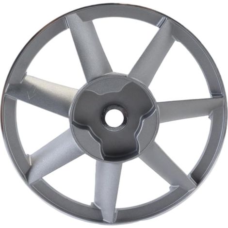 Poulie Double Cylindre - 1 Pièce - Aluminium - Transmission Fluide - Compresseur d'Air - 265mm Argent (1/5)