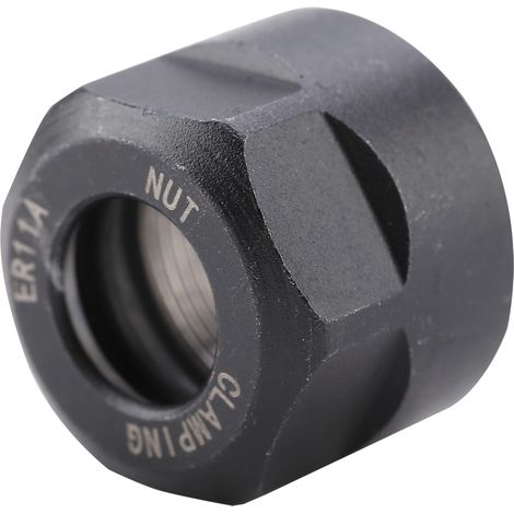 Ecrou De Serrage Er11 - Filetage M14 X 0.75 - Acier Noir Pour Porte-Outil - 1 Pièce (1/5)