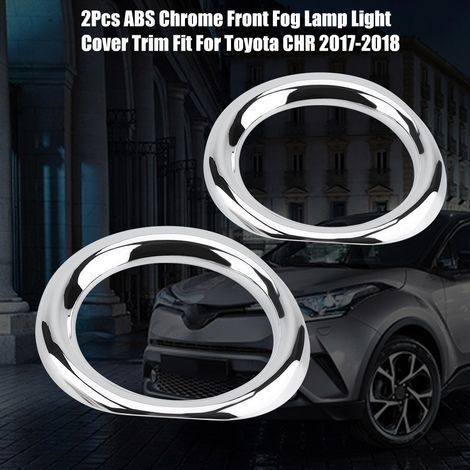 2x Chrom-ABS-Zierleisten für Nebelscheinwerfer, kompatibel mit Toyota CHR 2017–2018, Stoßstangenzierleisten, 2-teiliges Set (1/5)
