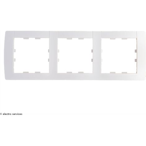 Plaque Kallysta classic horizontale 3 postes Finition: Blanc