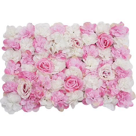Plantes à Fleurs Artificielles Panneaux Fond Mur Décor De Mariage Rose Vif