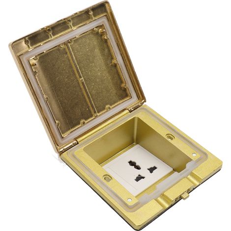 Prise de Terre Encastrée Anticalorifique en Laiton 250V Compacte Universelle (1/5)