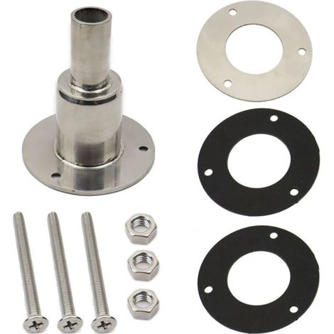 Lntyq Raccord de Échappement Chauffage Diesel 24mm D'échappement Traversant la Coque en Acier Inoxydable 316 pour Chauffage de Stationnement Diesel Bateau Voiture Camion Tête Droite