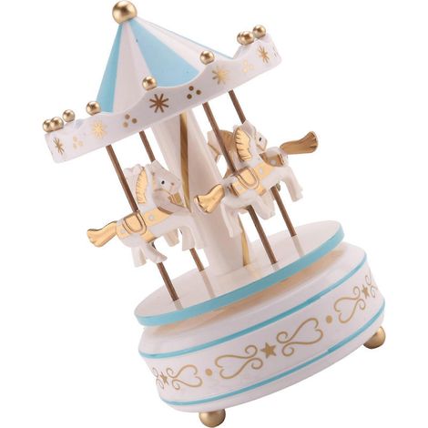 Boîte à musique carrousel, décoration de chambre, boîte à musique à remontoir, cadeau pour garçons et filles (1/5)