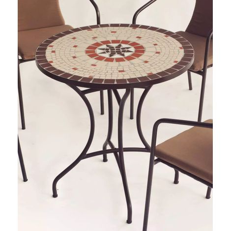 Mesa terraza jardin mosaico Sicilia-75, 75cm(ancho) 75cm(altura) 75cm(fondo) (1/3)
