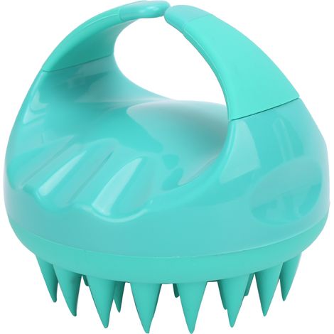 Brosse de massage douce pour le toilettage des animaux de compagnie, idéale pour le bain des chats et des chiens. Élimine le sous-poil mort et les nœuds. Verte. (1/5)
