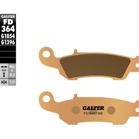 Galfer KH450 Bremsbeläge aus Sintermetall (Gold) für Offroad-Einsätze