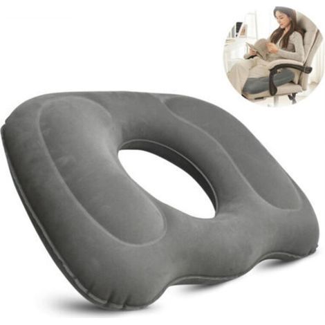 45x39cm Inflatable Hemorrhoid Seat Cushion - Round Orthopedic Seat Cushion with Pump, Relieves Hemorrhoids, Coccyx Pain or Postnatal Pain (1/5)