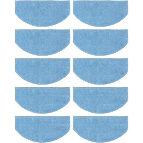 Lot do 10 Ensemble de remplacement en microfibre ultra-fine – Compatible avec Tikom G8000 / G8000 Pro, Honiture G20 / G20 Pro et Laresar Evol 3 – Pour aspirateur robot, propreté optimale