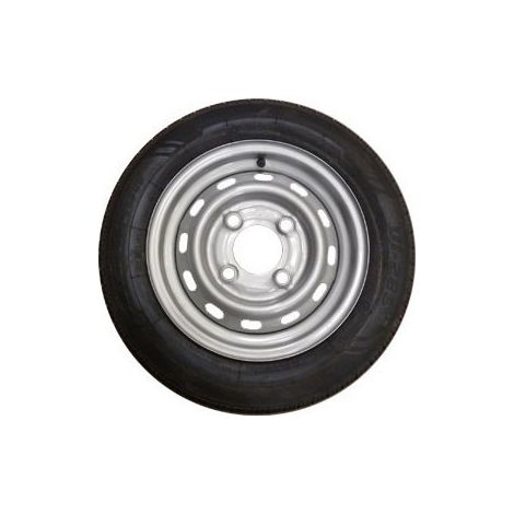 Maxter – Roue de remorque 165/80x13 – Charge 487 kg – 4 trous 130 mm – Vitesse max 130 km/h – Pression 2,4 bars