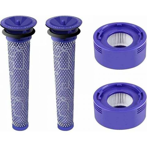 Ensemble de 4 filtres avec 2 filtres moteur arrière pour Dyson V7 V8 et 2 filtres moteur avant pour Dyson V6 V8 V7 DC58 DC59 Accessoires pour aspirateur (1/4)