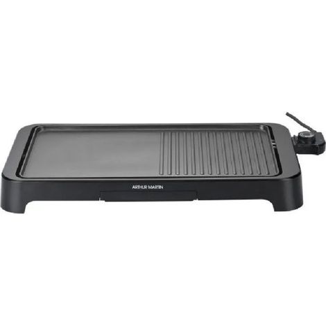 Plancha électrique 2000 W – Double zone de chauffe – Plaque anti-adhésive amovible – Thermostat réglable – Pour cuisson saine – Arthur Martin (1/4)