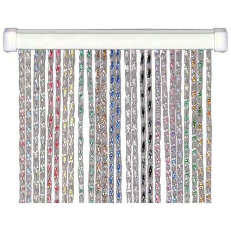 Cortina para puerta de PVC antimoscas y antirruido, cristal, 100x220 cm