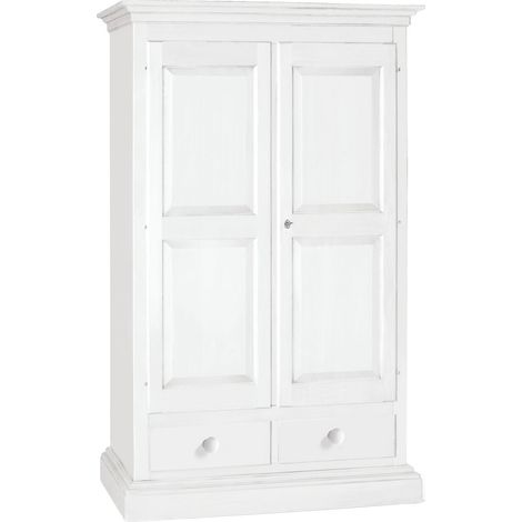 Armadio classico 2 Ante 2 cassetti Bianco