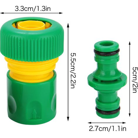 Raccord de Tuyau 1/2" Kit de 3 Connecteurs Rapides pour Arrosage Jardin (1/5)