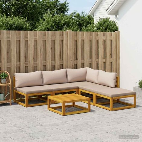 vidaXL Sofa Set 6 pcs Natural Solid Acacia Wood (1/5)