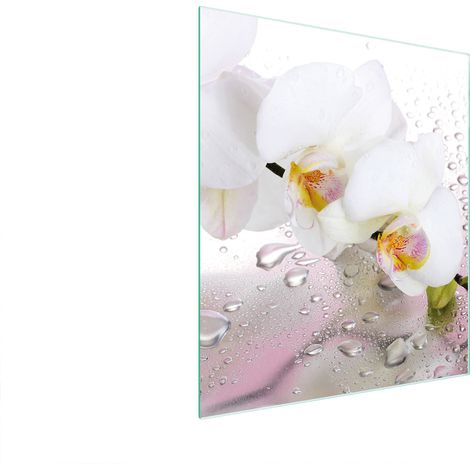Glasschneidebrett 45x52 Orchidee