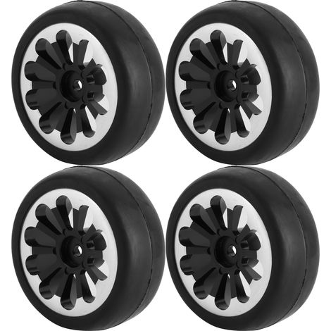 4 Stück ferngesteuerte Autos, weiche Reifen, Metallradnaben für WPL D12 RC-Ersatzteile mit Adapter 63 mm (1/5)