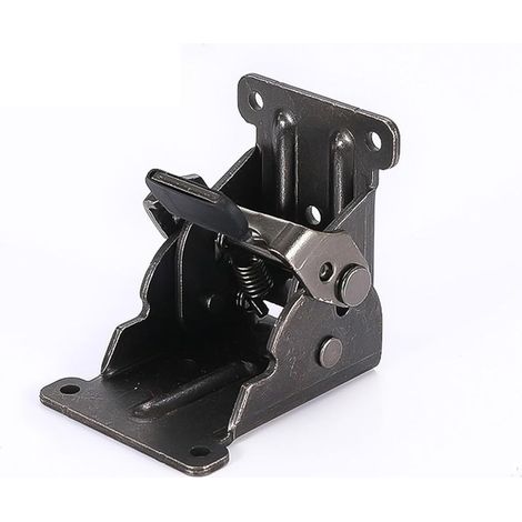 Deux jeux de pieds rétractables, pliables et verrouillables, charnières autobloquantes à 90° (bronze foncé, vis) (1/5)