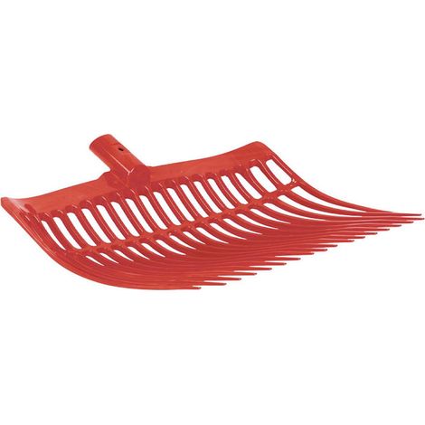 Forca da scuderia arrotondata semicurva in plastica resistente con denti flessibili - Arancione