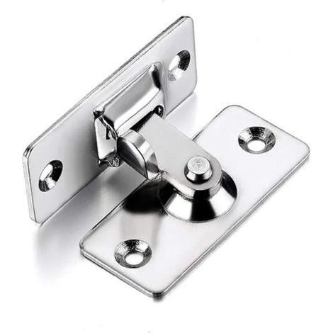 FLITI Einteiliges 90-Grad-Schiebetürschloss, Sicherheits-Eckschloss aus Edelstahl, Satin-Nickel (1/4)