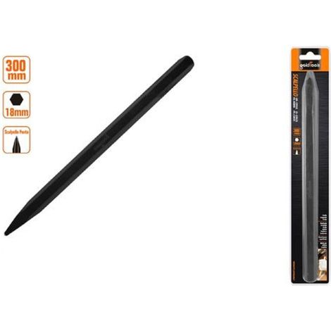 TRADE SHOP - Scalpello A Punta Attacco Esagonale In Acciaio 300x18mm Utilizzo Su Pietra 57021 - (1/2)