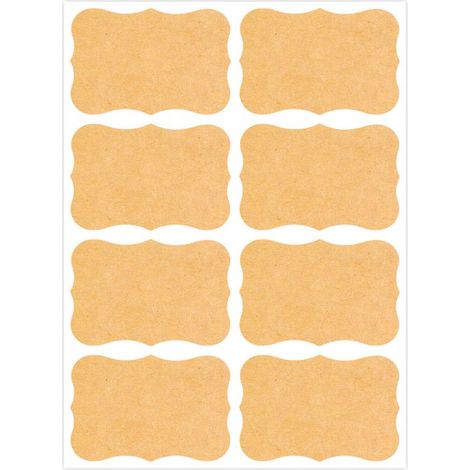 80 etiquetas de papel kraft vintage, impermeables, multiusos, autoadhesivas, frascos de vidrio, mermelada y decoraciones DIY, color amarillo (1/5)