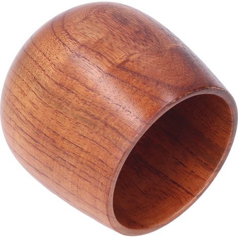 Kreativer bauchiger Becher aus Jujube-Holz, schlichter, massiver, hitzebeständiger Teebecher aus Holz, Wasserbecher aus einem Stück, mittlere Größe. (1/5)