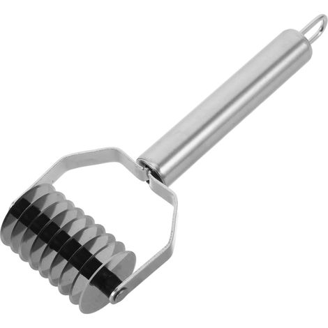 Stainless Steel Pasta Roller Manual Spaghetti Cutter Tool with Non-Slip Handle Lattice Roller for Noodles Stainless Steel Kitchen Utensil for Home Kitchen and Pick- (1/5)