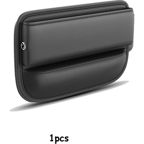 (1 pièce A) Porte-gobelet universel en cuir pour siège auto, compartiment latéral pour siège conducteur avant, organisateur de rangement pour l'espace entre les sièges. (1/5)