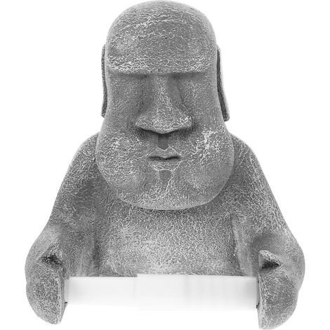 Porte-essuie-tout en forme de statue Moai résine, support robuste, (1/5)