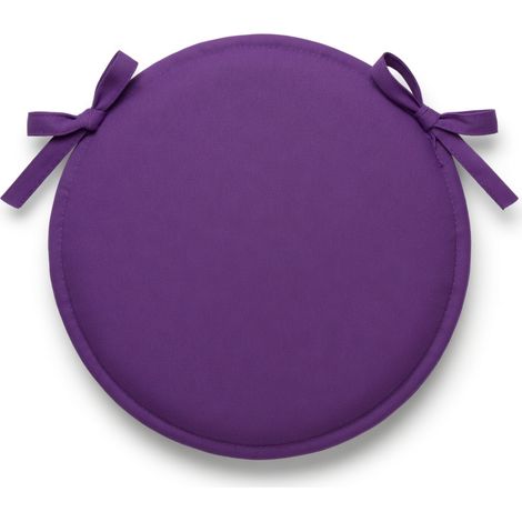 Coussin de chaise violet diamètre 30 cm