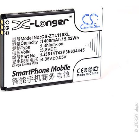 NX - Batterie téléphone, smartphone, GSM pour ZTE 3.8V 1400mAh - LI3814T43P3H634445 (1/4)