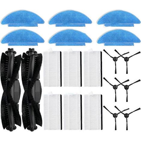 Filtre pour aspirateur brosse pour aspirateur Filtre de brosse pour aspirateur filtre de Suitable Everybot Q3 Plus TESLA AI300 PLUS Aspirateur Consumables Main Roller Side Brosse Filtre Serpillière Cl (1/5)