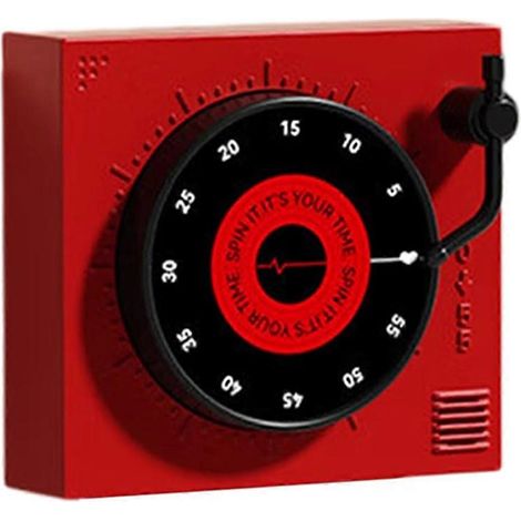 Player forme minuteur Practical 60 Minute Mechanical cuisine pour réfrigérateur four avec transparent affichage rouge (1/5)