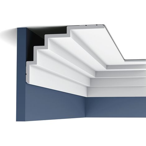 Orac – Contemporary coving cornice 15cm high x 21cm deep x 200cm long – For modern interiors – Creates additional height and dimension (1/5)
