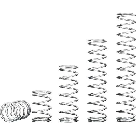 10 Pièces Ressorts Compression, Ressort de Compression en Acier Inoxydable, Ressorts Métalliques Pour Craft Réparation, 0,7 x 5 x 5 mm (1/5)