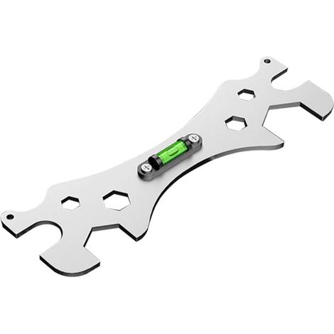 Outil multi-clé Clés de règle de niveau d'angle courbé pour douche - Outil d'installation et d'entretien de salle de bain pour robinets de douche, pommeaux de, vis hexagonales (1/5)