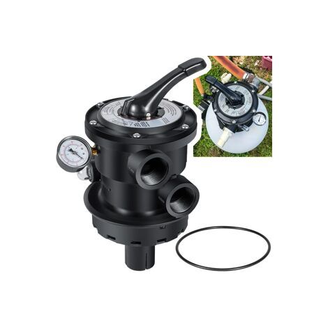 Vanne multivoies Hayward SP0714T VariFlo – Montage supérieur, remplacement pour filtre à sable, compatible avec toutes les gammes Hayward