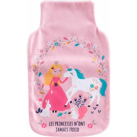 Housse bouillotte polaire 21x34 cm Kidoux licorne (1/3)