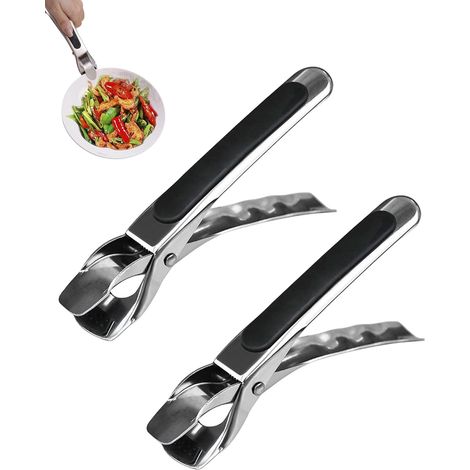 CCYKXA 2-Piece Anti-Scald Bowl Clip, Hot Food Gripper, Air Fryer Clip, Stainless Steel Anti-Scald Clip, for Hot Bowls, Microwave, Oven, with Non-Slip Handle (1/5)